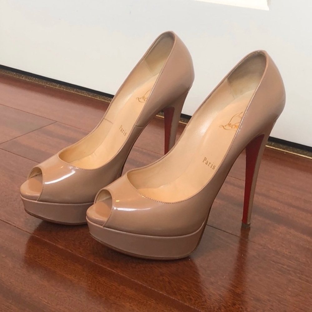 christian louboutin lady peep toe pump